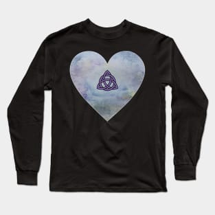 Triquetra Celtic Knot Heart Long Sleeve T-Shirt